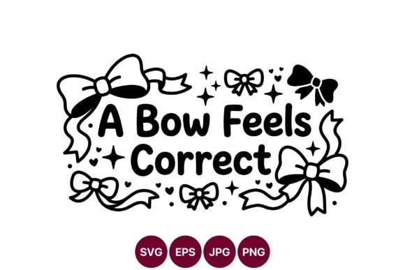 Cute Bow SVG Clipart Design