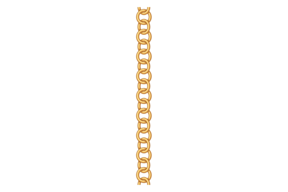 Golden Chain Vertical Border: Jewelry Graphics & Illustrations