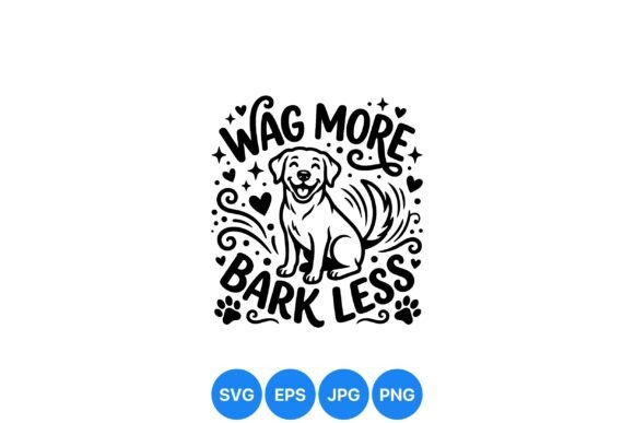 Happy Wagging Dog SVG Design