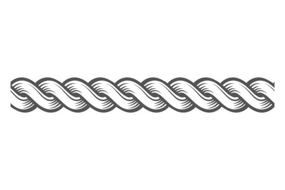 Knitted Rope Pattern: Horizontal Border Graphics