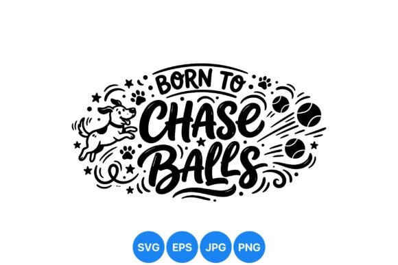 Playful Dog Chase Balls Art: Illustration & Graphics Review