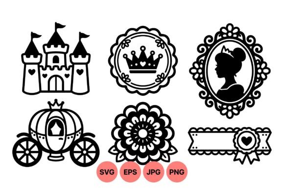 Princess Royal Silhouette Designs: Elegant Graphics & Illustrations