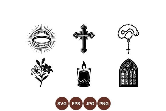 Religious Icon Vector Collection: Graphics & Illustrations for Handmade Crafters